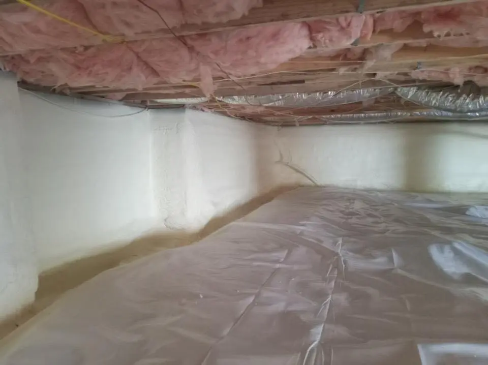 Crawl space encapsulation with closed-cell spray foam for Roof Maintenance in East Los Angeles